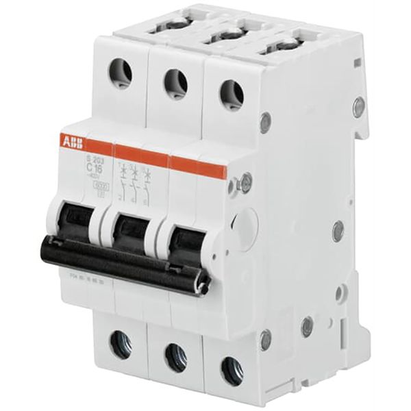 S203-C1.6 Miniature Circuit Breaker - 3P - C - 1.6 A image 1