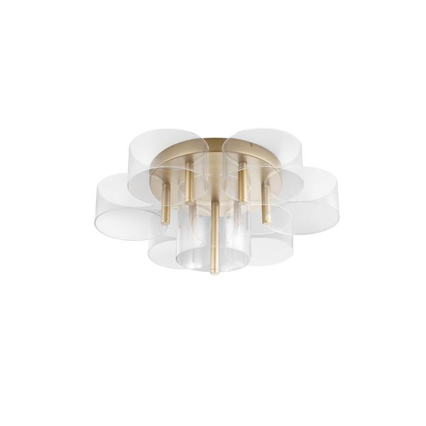 Triac Dimmable Brass Gold Metal & Acrylic  LED 41 Watt 230 Volt   2116Lm 3000K IP20   D: 68 H: 25.6 cm image 1