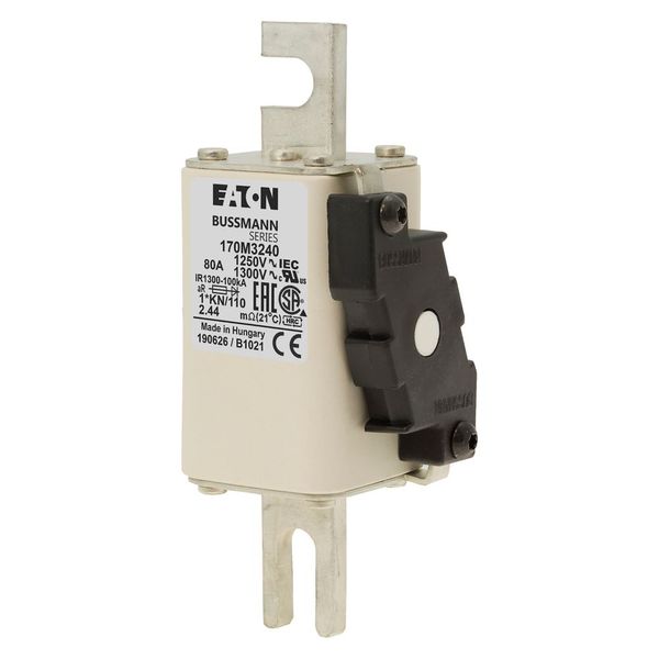 Fuse-link, high speed, 80 A, AC 1250 V, compact size 1, 45 x 58 x 138 mm, aR, DIN, IEC, type K indicator image 5