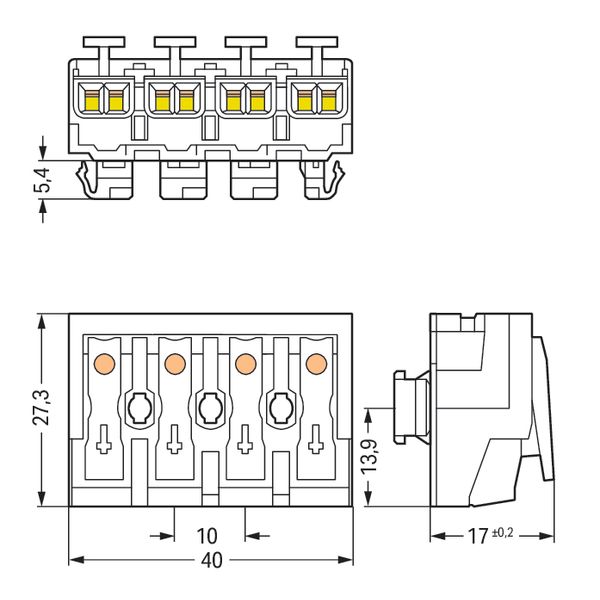 Lighting connector push-button, external for Linect® white image 6