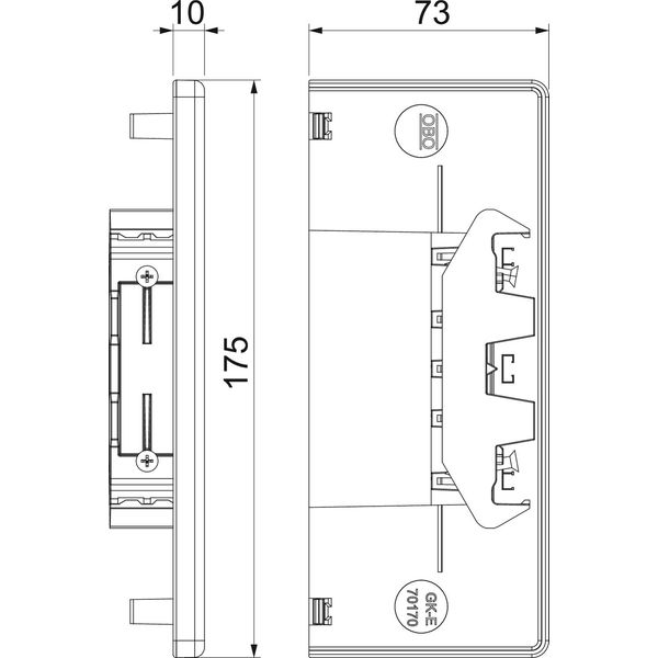 GK-E70170CW End piece  70x170mm image 2