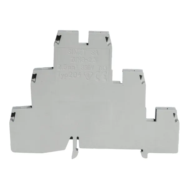 Rail-mounted screw terminal block ZUW3-2.5 grey image 1