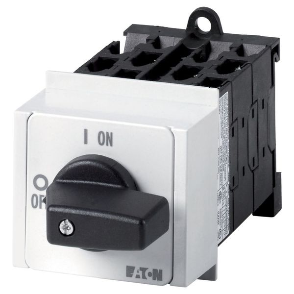 Step switches, T0, 20 A, service distribution board mounting, 5 contact unit(s), Contacts: 9, 45 °, maintained, Without 0 (Off) position, 1-3, Design image 1