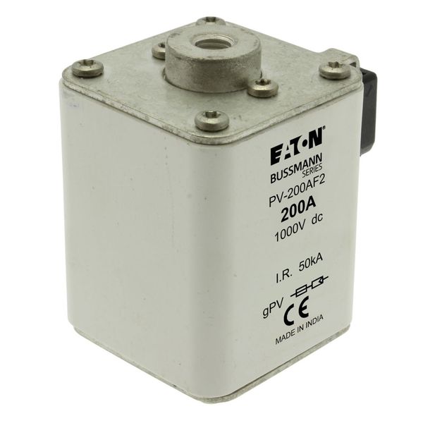 Fuse-link, high speed, 200 A, DC 1000 V, size 2, 61 x 77 x 91 mm, gPV, IEC, UL, single indicator image 21