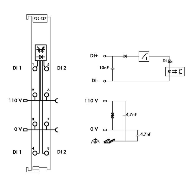 2-channel digital input 110 VDC light gray image 4