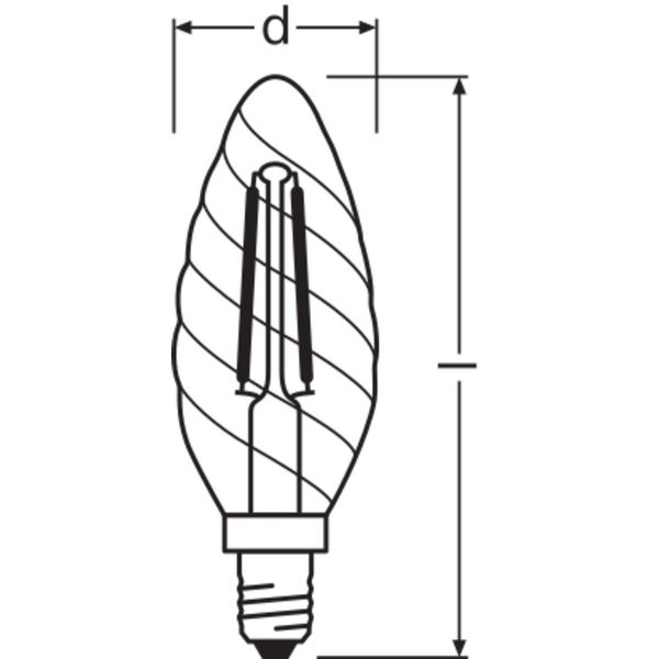 LED Retrofit CLASSIC BW 2.5 W/2700 K FIL CL E14 image 5