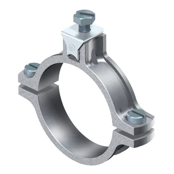 950 Z 1 3/4  Earthing clip, for round conductor, 1 3/4', die-cast zinc, Zn, electro-galvanized, DIN EN 12329 image 1