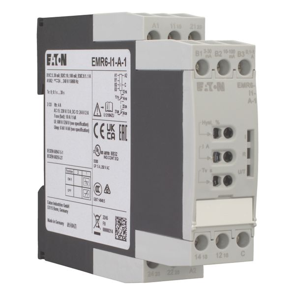 Overcurrent and undercurrent monitor, Current measuring range: 3 - 30 mA, 10 - 100 mA, 0.1 - 1 A, Supply voltage: 24 - 240 V AC, 50/60 Hz, 24 - 240 V image 8