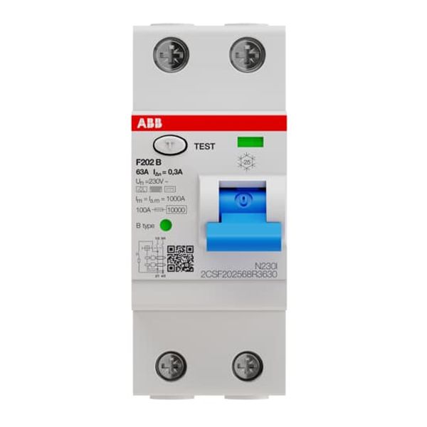 F204 AC-25/0.03 Residual Current Circuit Breaker 4P AC type 30 mA image 4