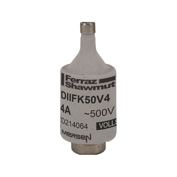 DIN D Fuse-link gG/Flink Size DII 500VAC 500VDC 4A Brown image 1