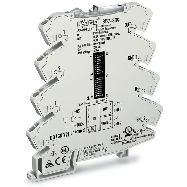 Potentiometer signal conditioner Current and voltage output signal Dig image 3