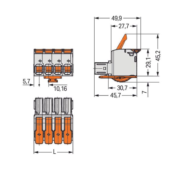 832-1104/322-000 1-conductor female connector; lever; Push-in CAGE CLAMP® image 4