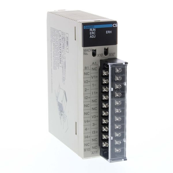 Analog output unit, 4 x outputs 4 to 20 mA, 1 to 5 V, 0 to 5 V, 0 to 1 image 1