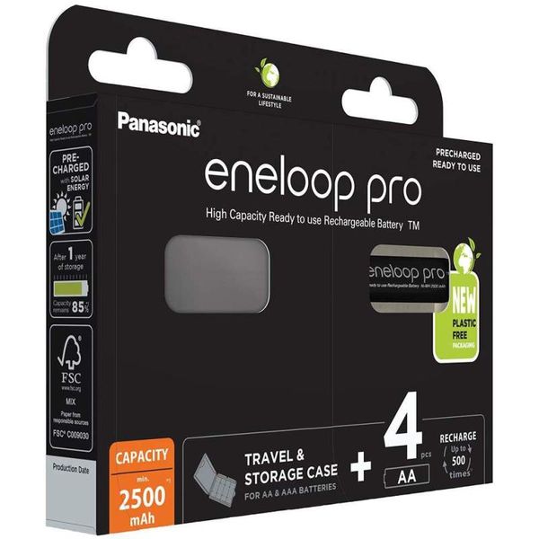 Eneloop Pro BK-3HCDEC AA 2500mAh BL4 incl. Akkubox image 1