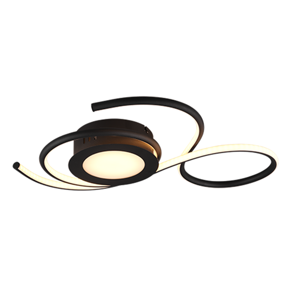 Jive LED ceiling lamp 50 cm matt black image 1