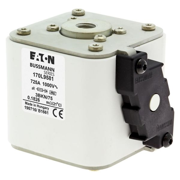 Fuse-link, high speed, 725 A, AC 1000 V, Size 3, 76 x 92 x 75 mm, aR, IEC, single indicator image 8