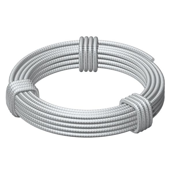 957 4 G  Steel wire-Tension rope, with hemp core, 4mm, Steel, St, galvanized, DIN EN 12329 image 1