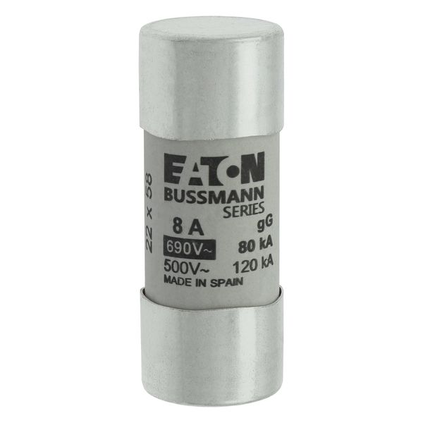 Fuse-link, LV, 8 A, AC 690 V, 22 x 58 mm, gL/gG, IEC image 19