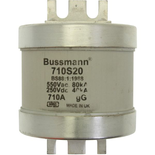 Fuse-link, low voltage, 710 A, AC 550 V, DC 250 V, BS88, 83 x 112 mm, gL/gG, BS image 6