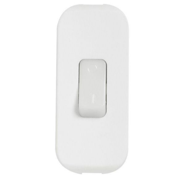 Rocker switch for lamp - illuminated - bipolar - blister pack - white image 1