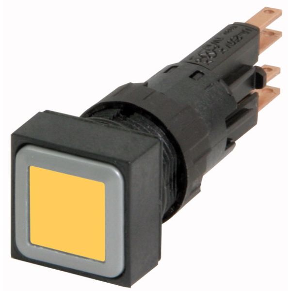 Illuminated pushbutton actuator, yellow, momentary image 2