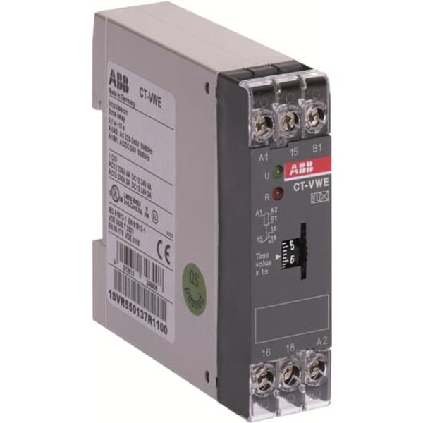 CT-VWE Time relay, impulse-ON 1c/o, 0.1-10s, 24VAC/DC 220-240VAC image 2