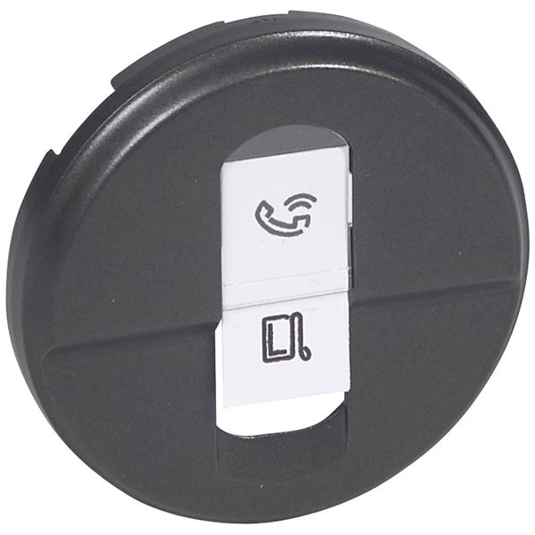 SINGLE RJ 45 COVER GRAPHITE image 1