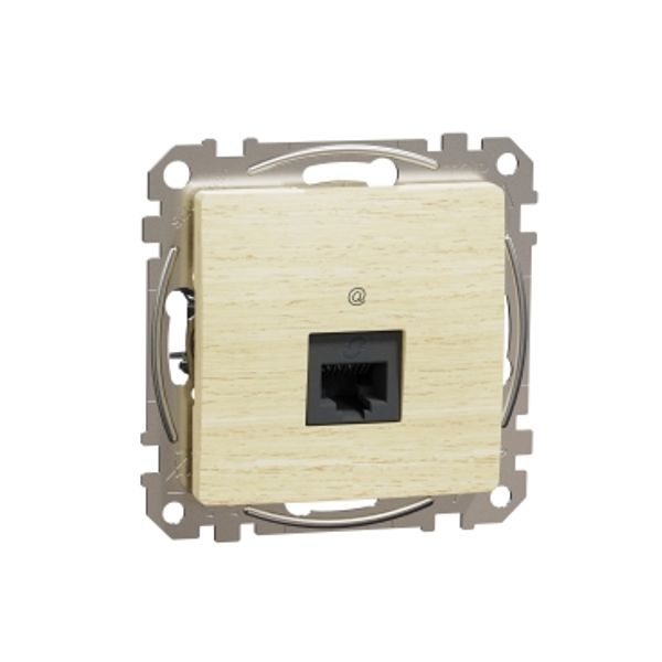 DATA Outlet CAT 6A UTP, Sedna Design & Elements, RJ45, Wood brich image 3