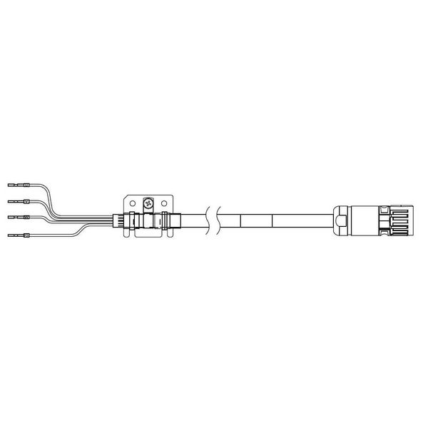 1S series servo motor power cable, 5 m, non braked, 400 V: 7.5 kW image 3