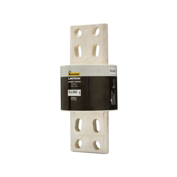 Eaton Bussmann series KLU fuse, 600V, 2500A, 200 kAIC at 600 Vac, Non Indicating, Current-limiting, Time Delay, Bolted blade end X bolted blade end, Class L, Bolt image 4