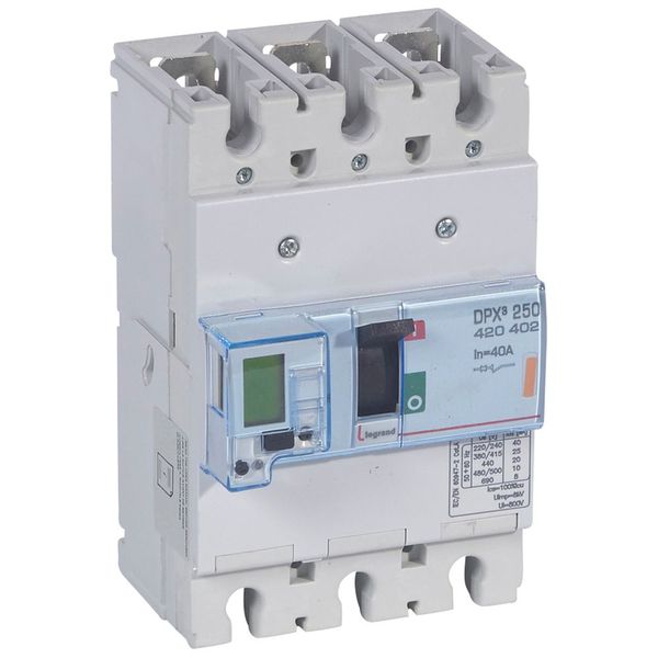 MCCB electronic + energy metering - DPX³ 250 - Icu 25 kA - 400 V~ - 3P - 40 A image 2