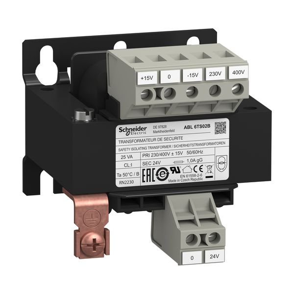 voltage transformer - 230..400 V - 1 x 24 V - 25 VA image 4