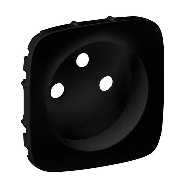 Cover plate Valena Allure - 2P+E socket - French standard - black image 1