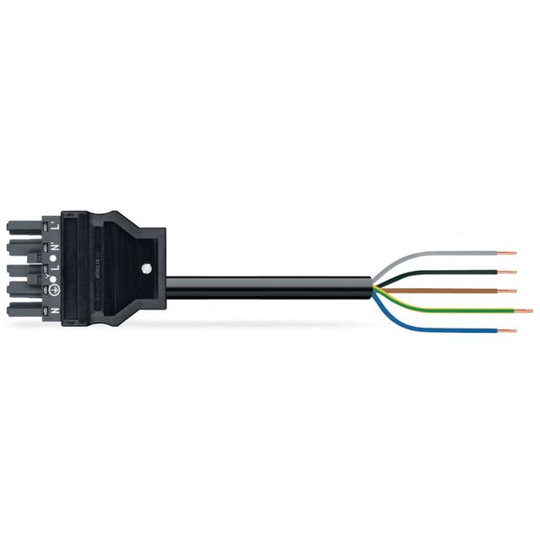 pre-assembled connecting cable;Eca;Plug/open-ended;dark gray image 1