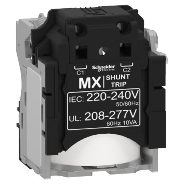 MX shunt release, ComPacT NSX, rated voltage 220/240 VAC 50/60 Hz, 208/277 VAC 60 Hz, screwless spring terminal connections image 5
