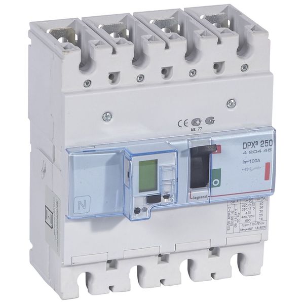 MCCB electronic + energy metering - DPX³ 250 - Icu 36 kA - 400 V~ - 4P - 100 A image 2