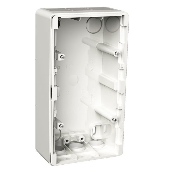 Exxact surface mounted box 2-gang high IP44 white image 3