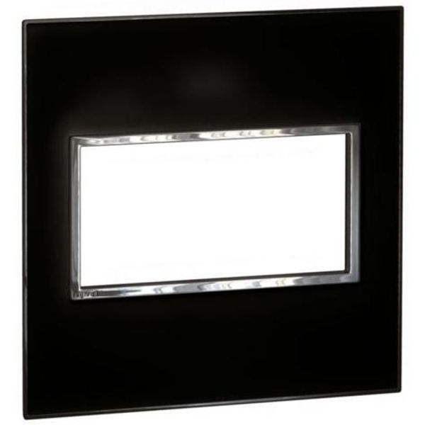 Arteor™ - Plate - US standard - square - 4 modules - 4'' x 4'' - Mirror Black image 1