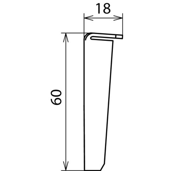 Wedge StSt, 60x24, PU54 image 2