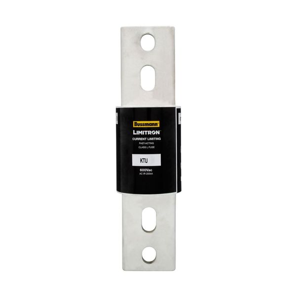 Eaton Bussmann series KTU fuse, 600V, 2500A, 200 kAIC at 600 Vac, Non Indicating, Current-limiting, Fast Acting Fuse, Bolted blade end X bolted blade end, Class L, Bolt, Melamine glass tube, Silver-plated end bells image 8
