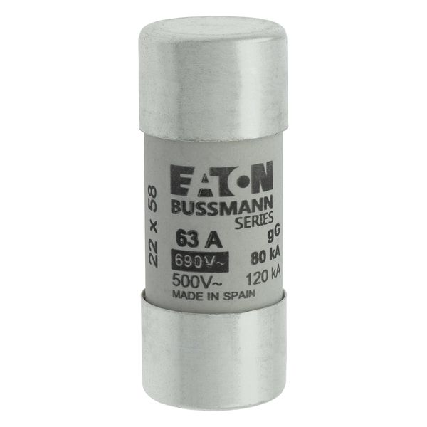 Fuse-link, LV, 63 A, AC 690 V, 22 x 58 mm, gL/gG, IEC image 6