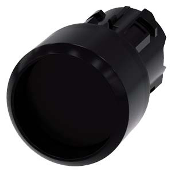 Pushbutton, 22 mm, round, plastic, black, Front ring, raised momentary contact 3SU1000-0CB10-0AA0-Z Y11 image 1