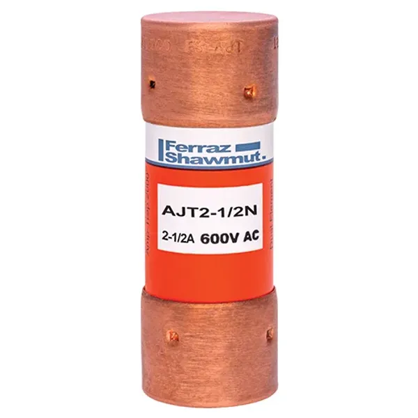 Fuse AJT - Class J - Time-delay 600VAC 500VDC 2.5A Ferrule image 1