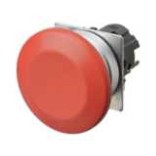 Pushbutton A22NZ Ø22, bezel brushed metal, MUSHROOM, Alternate, CAP CO image 3