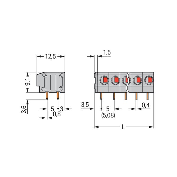 PCB terminal block 2.5 mm² Pin spacing 5/5.08 mm blue image 4