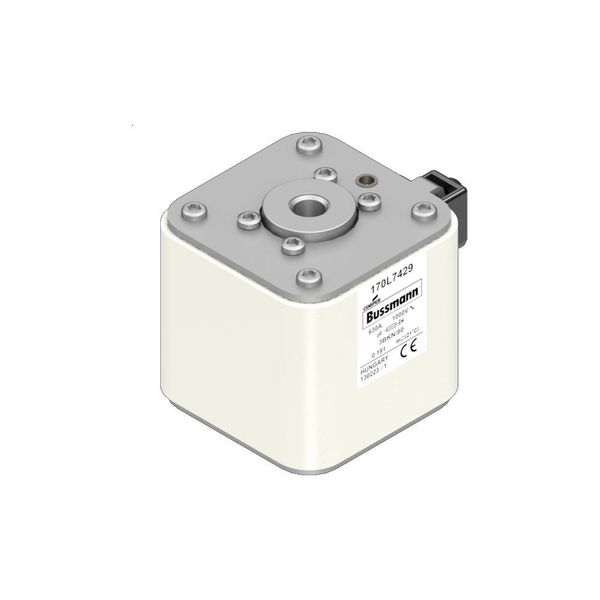 Fuse-link, high speed, 630 A, AC 1000 V, Size 3, 76 x 92 x 83 mm, aR, IEC, single indicator image 9