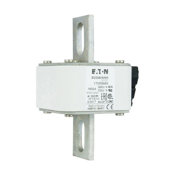 Fuse-link, high speed, 1600 A, AC 690 V, size 3, 76 x 92 x 135 mm, aR, IEC, UL, single indicator image 10