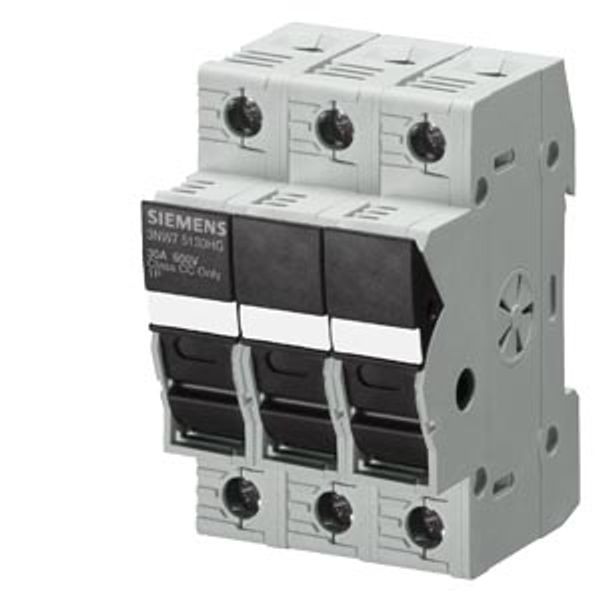 SENTRON, fuse holder, class CC, 3-pole, In: 30 A, Un AC: 600 V image 1