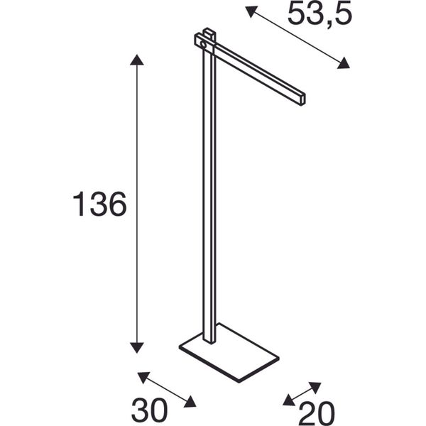 MECANICA PLUS FL, indoor LED floor stand, 2700-6500K, black image 2