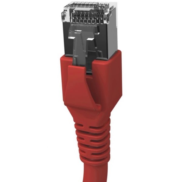 Patchcord RJ45 shielded Cat.6a 10GB, LS0H, red,     5.0m image 1